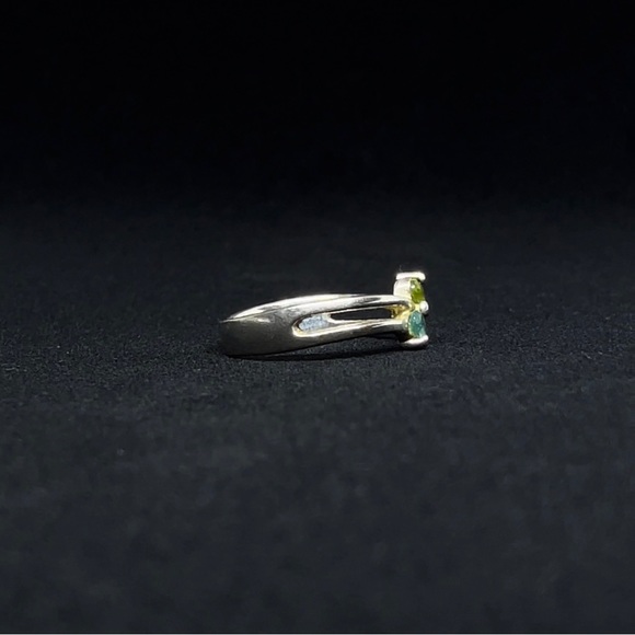 STERLING SILVER RING WITH STONES - Picture 4 of 5